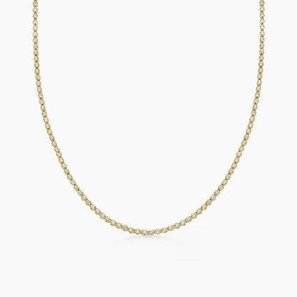 tennis necklace 18k gold diamonds 2.0ct