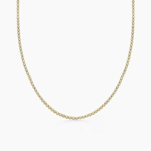 tennis necklace 18k gold diamonds 2.0ct