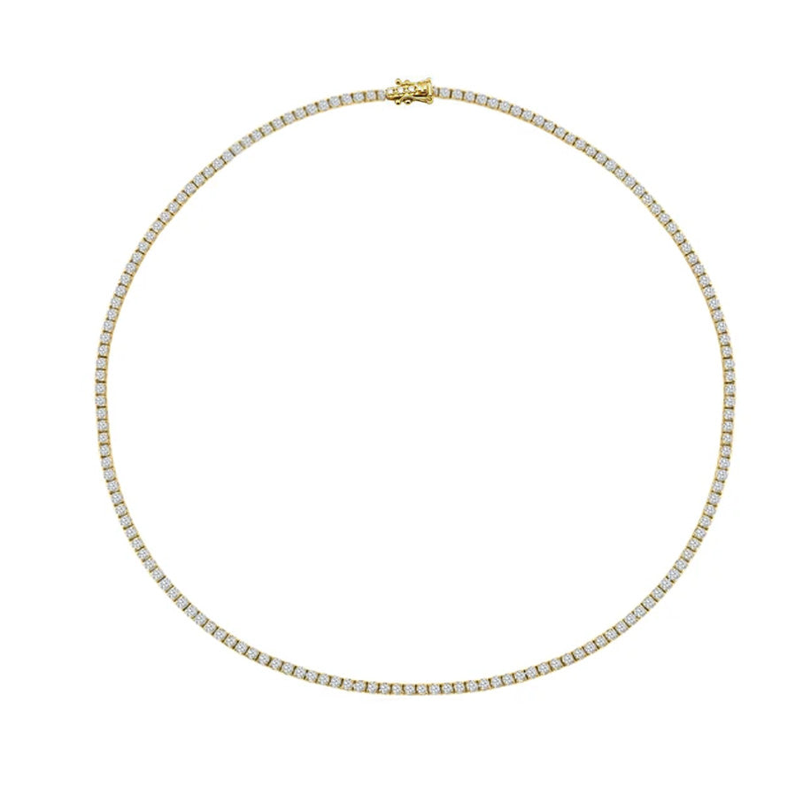 tennis necklace 18k gold diamonds 2.0ct