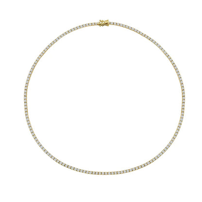 tennis necklace 18k gold diamonds 2.0ct