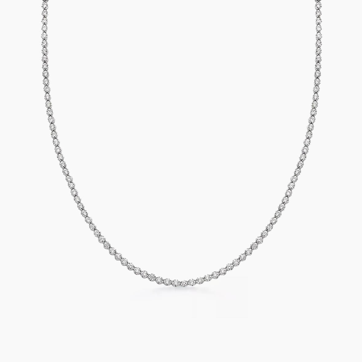 2.0ct tennis necklace 18k white gold diamonds