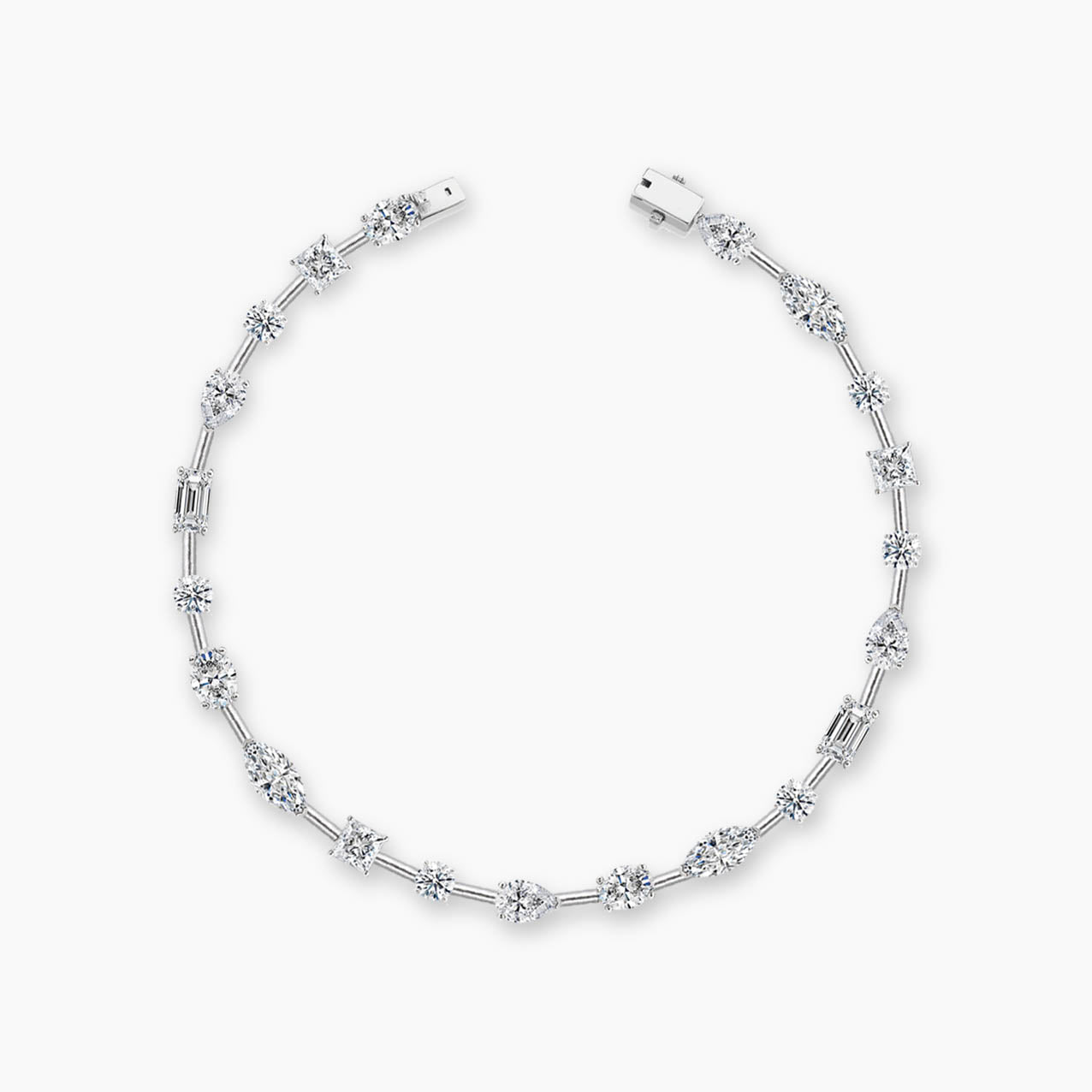 tiede 3ct fancy diamond bracelet 18k white gold