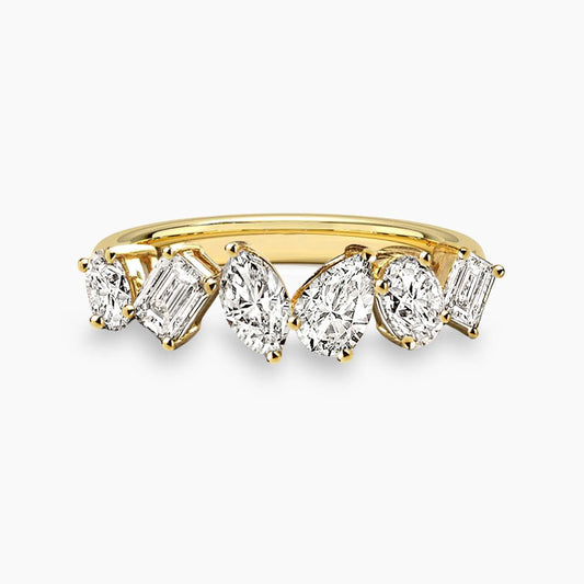 tiede fancy cut diamond ring in 18k gold