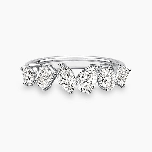 tiede fancy cut diamond ring in 18k white gold