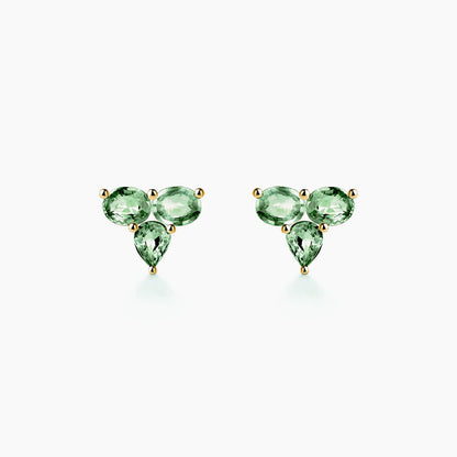 tourmaline 2ct earrings 18k gold