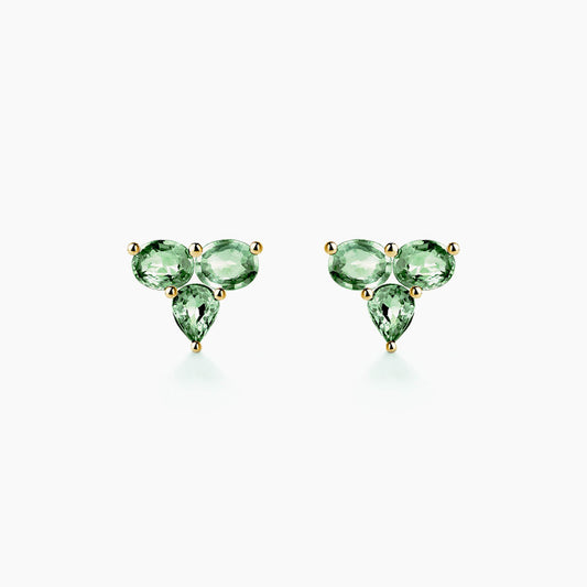 tourmaline 2ct earrings 18k gold