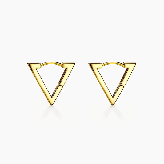 triangle earrings 18k gold plated sterling silver
