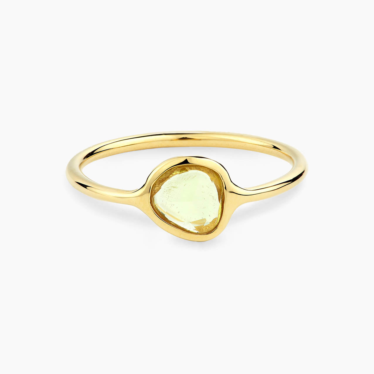 lemon yellow sapphire ring 18k gold