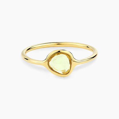 lemon yellow sapphire ring 18k gold