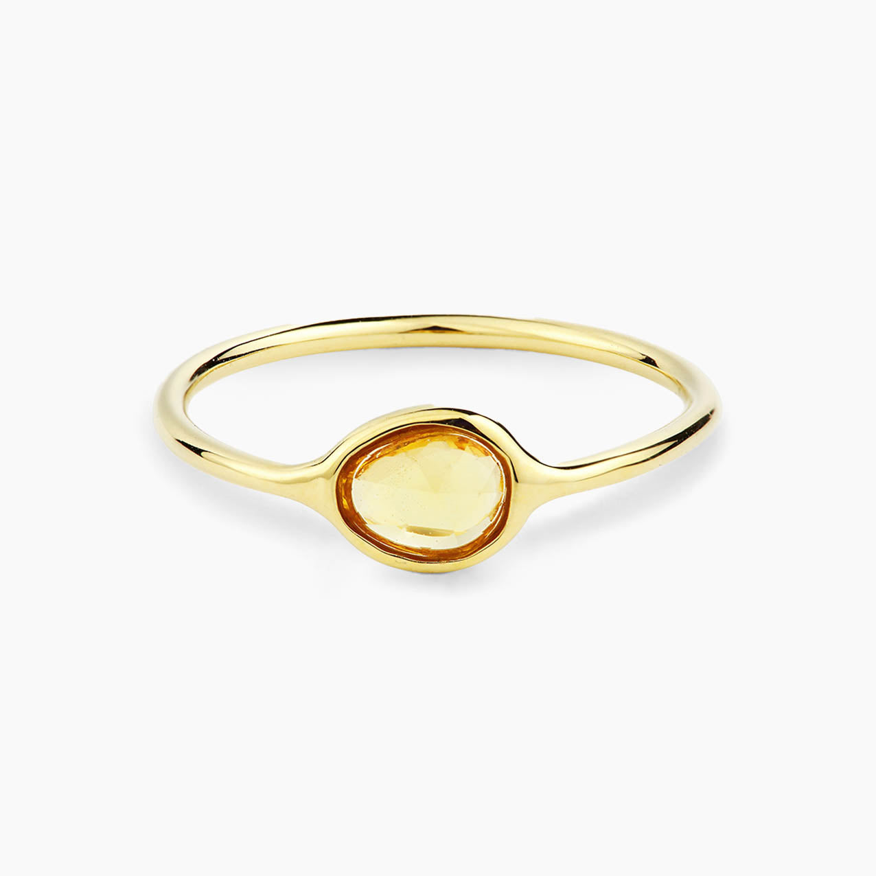 yellow sapphire ring 18k gold