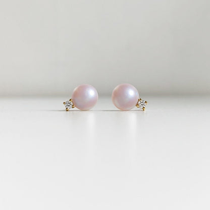 akoya pearl diamond earrings 18k gold