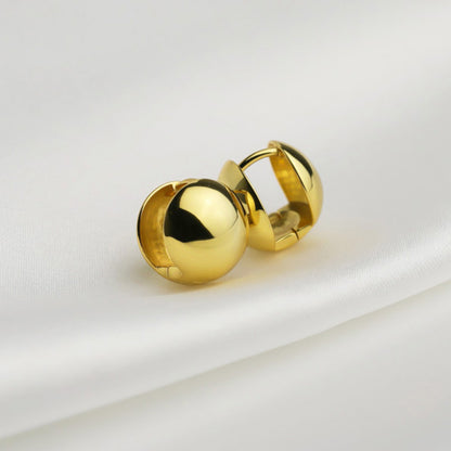 ball earrings 18k gold plated sterling silver