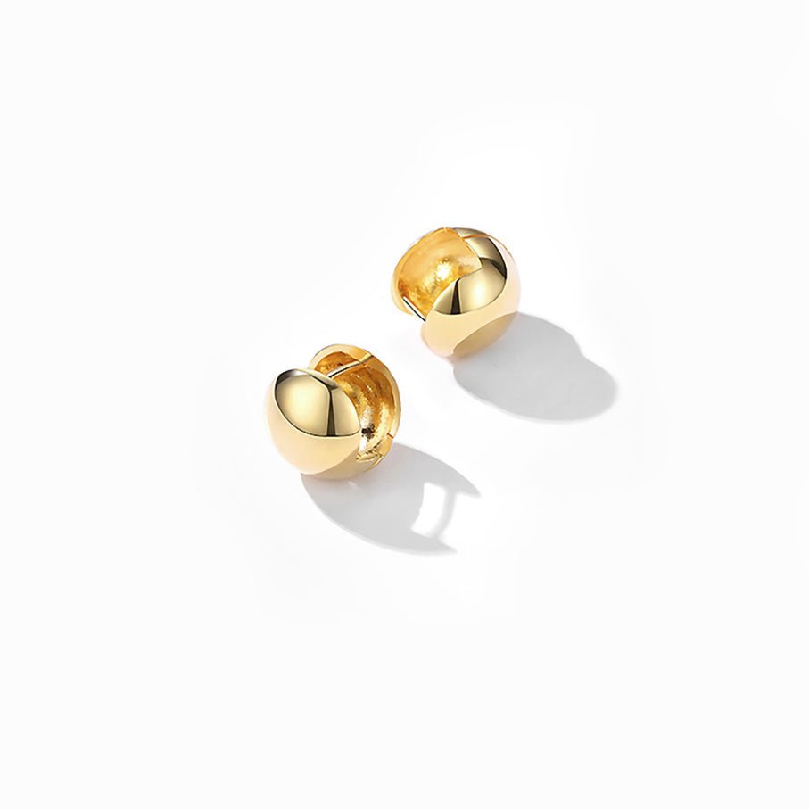 ball earrings 18k gold plated sterling silver