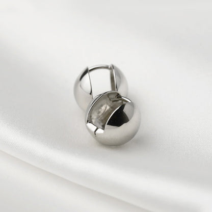 ball earrings 18k white gold plated sterling silver