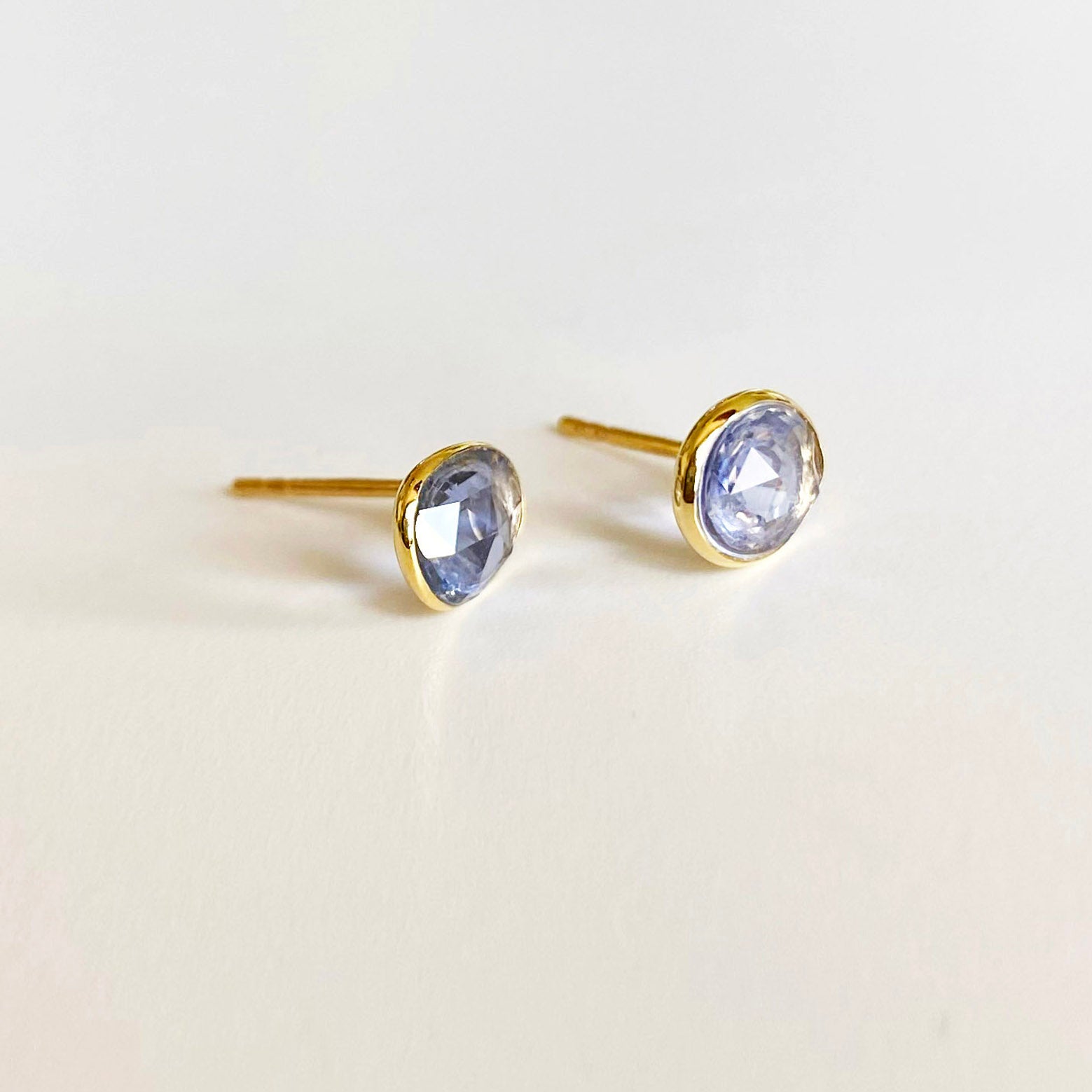 love more blue sapphire earrings 18k gold side