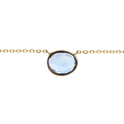 blue sapphire necklace 18k gold