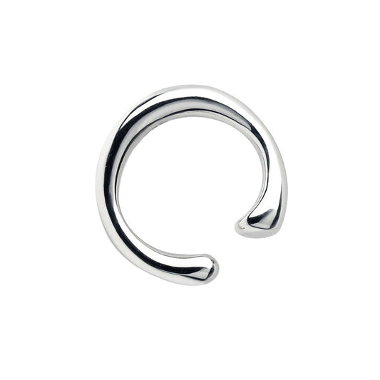 c cuff earrings 18k white gold plated sterling silver