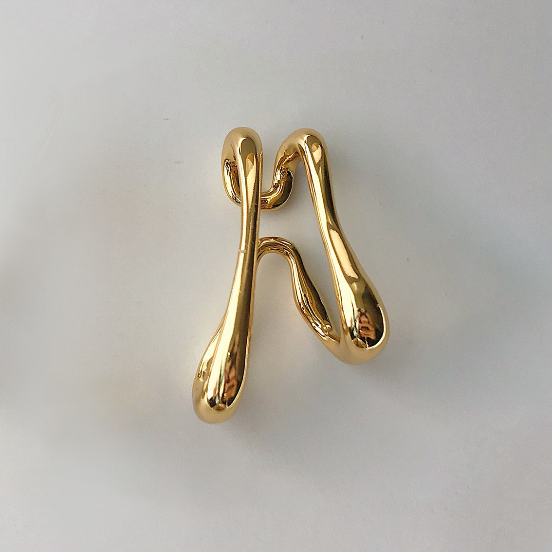 double cuff earrings 18k gold plated sterling silver