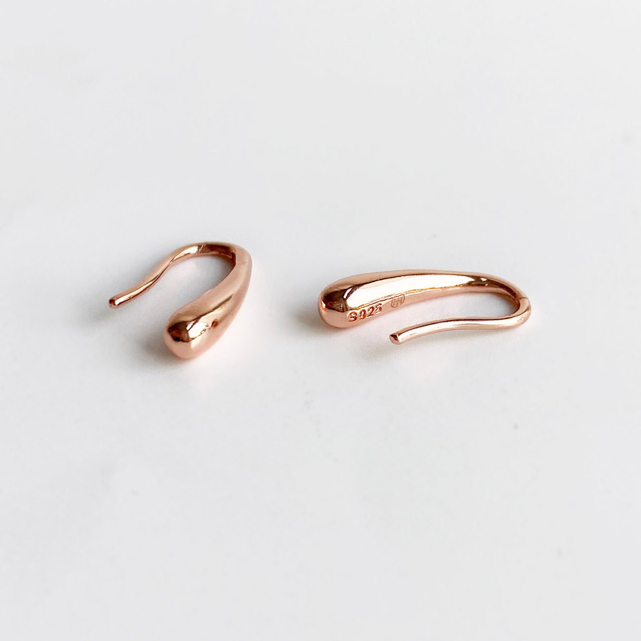  drop earrings 18k rose gold plated sterling silver