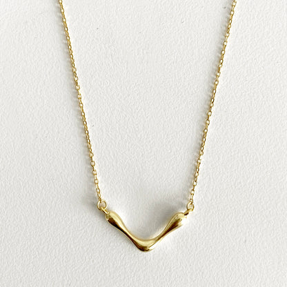 drop necklace 18k gold plated sterling silver