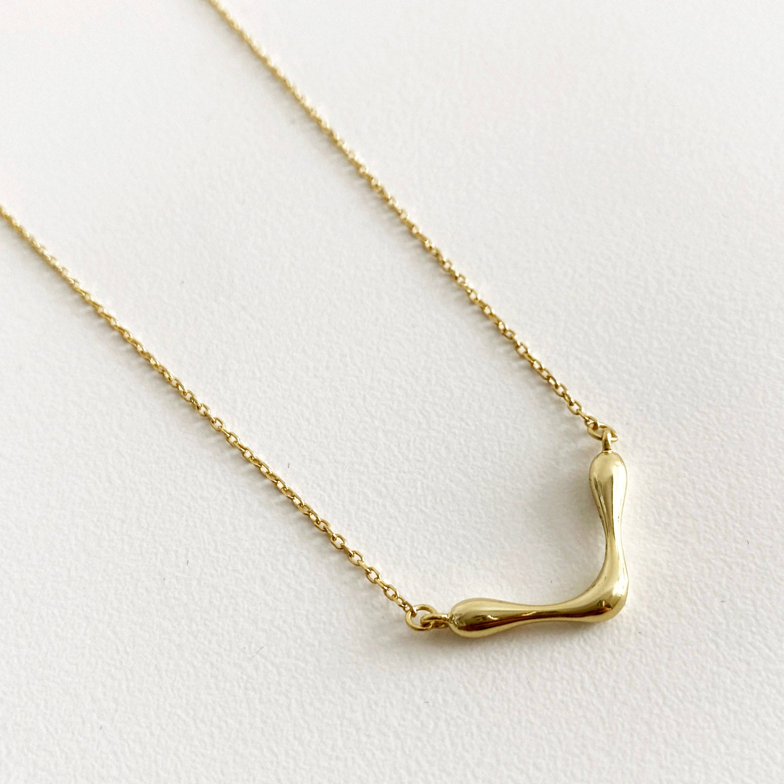 drop necklace 18k gold plated sterling silver