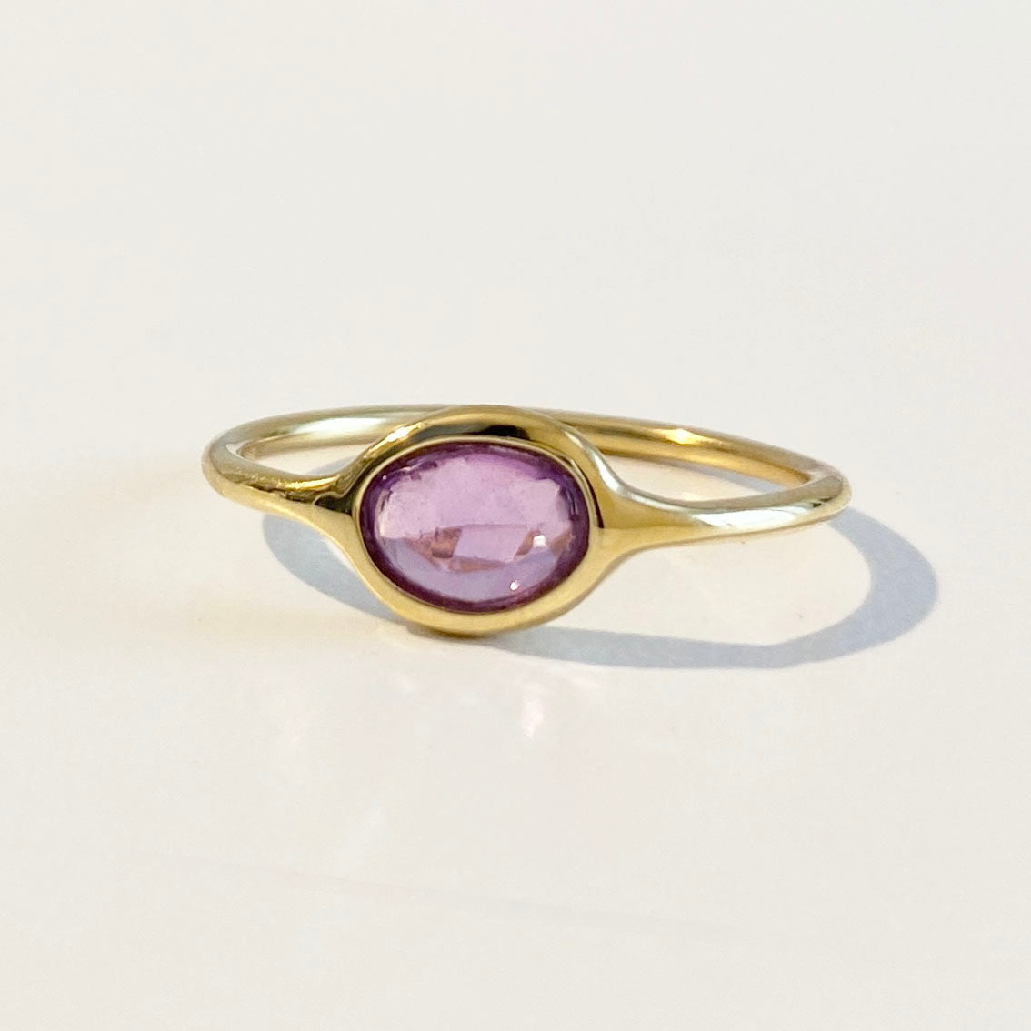 pink 056ct sapphire ring 18k gold