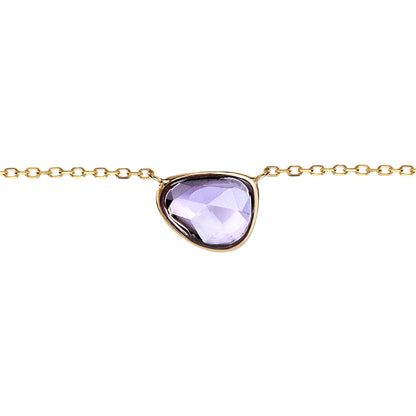 purple sapphire necklace 18k gold