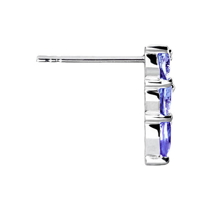 tanzanite 42ct earrings 18k white gold