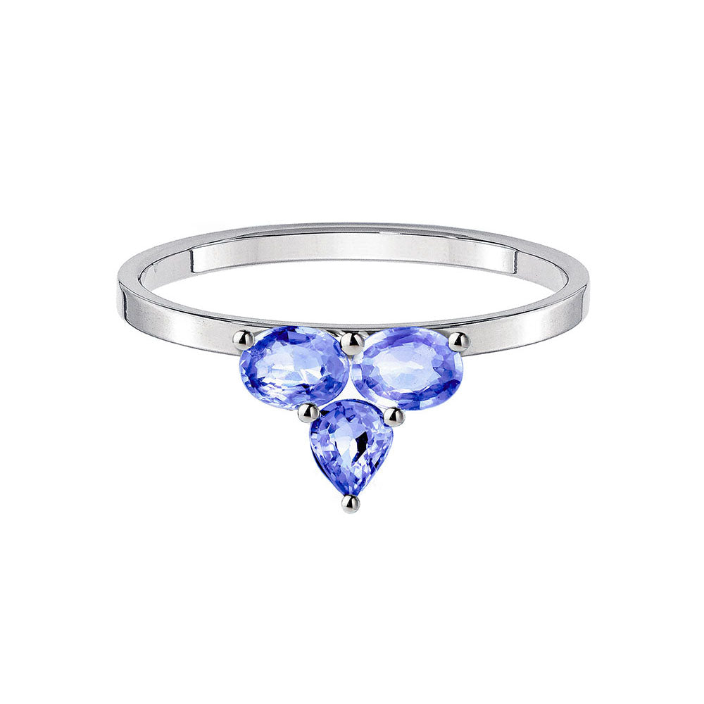 tanzanite ring 18k white gold 