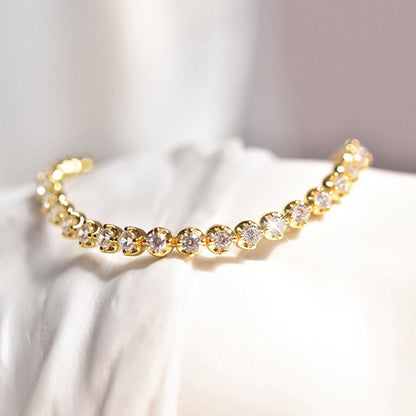 tennis bracelet 18k gold diamonds 3.0ct