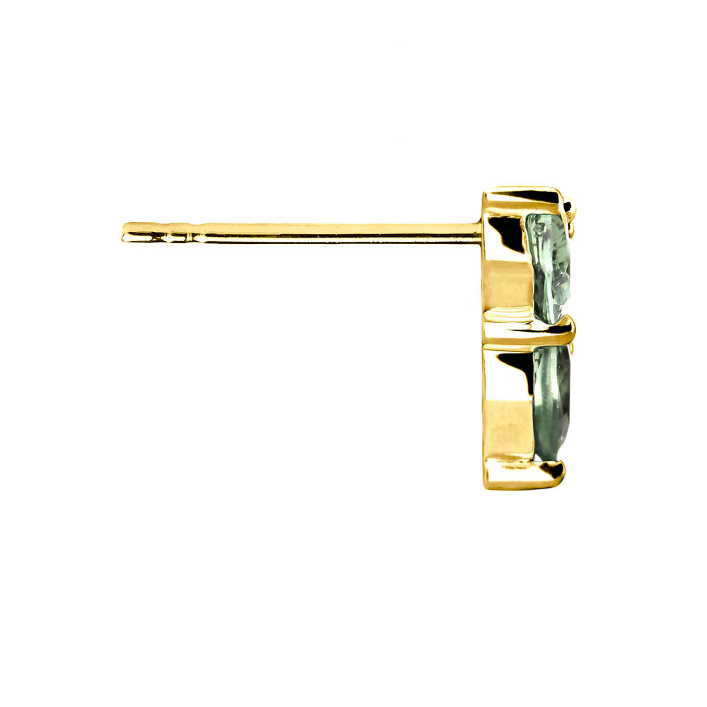 tourmaline 2ct earrings 18k gold