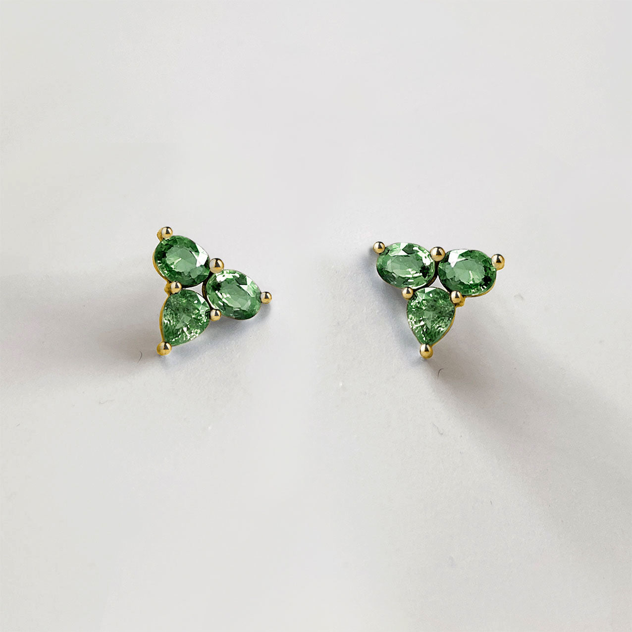 tourmaline 2ct earrings 18k gold