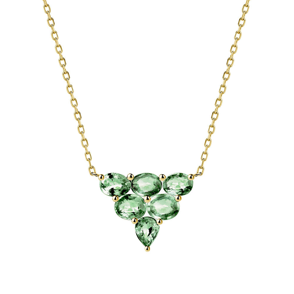 tourmaline 2ct necklace 18k gold