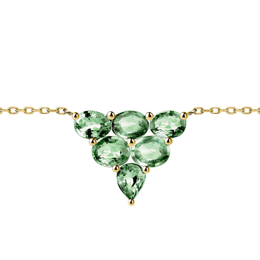 tourmaline 2ct necklace 18k gold