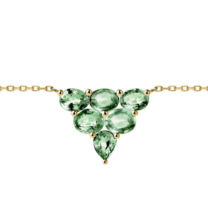 tourmaline 2ct necklace 18k gold