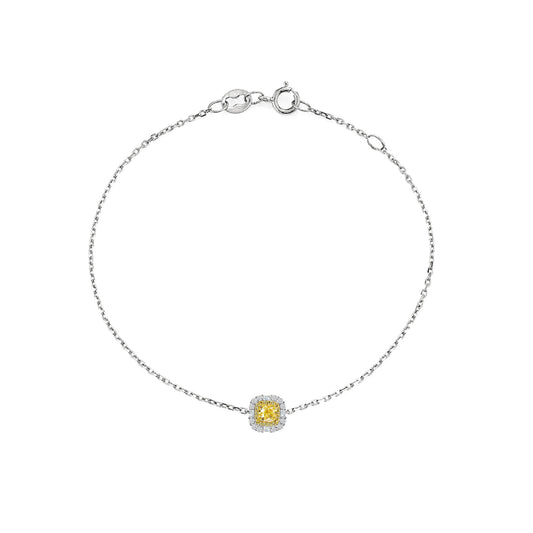 yellow diamond bracelet white gold