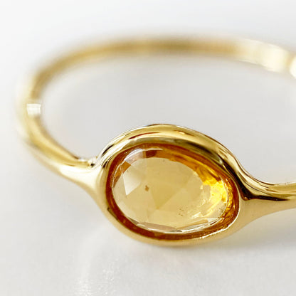 yellow sapphire ring 18k gold